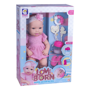 Boneca Love Born Hora De Brincar Com Acessórios