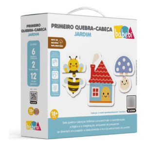 Primeiro Quebra-cabeça 2 Partes Jardim Em Madeira