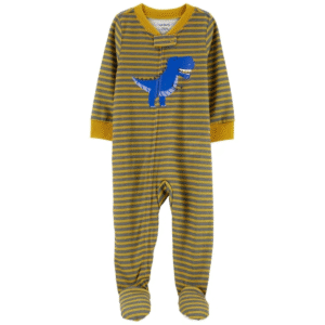 Pijama/Macacão Carter's de poliéster - Dinossauro/Listra 24m