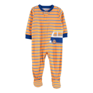 Macacão Listras Laranja Carro Carters 18m