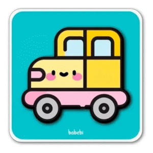 Quebra -Cabeça 4 Partes Carro