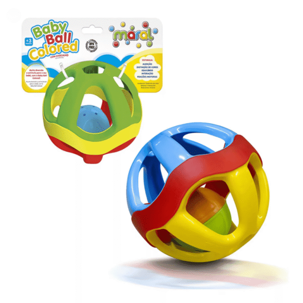Brinquedo Didático Bola Baby Ball Colored Sortido Maral - Imagem 2