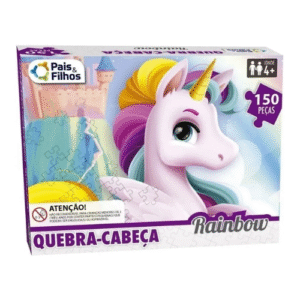 Quebra Cabeça Infantil Menina Unicórnio Com 150 Peças