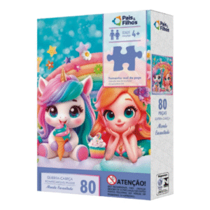 Quebra Cabeça Infantil Reino Encantado 80pcs