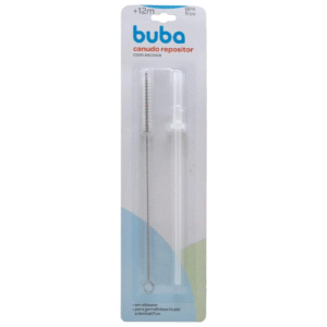 Refil Canudo + Escova Repositor Para Garrafa Infantil - Buba