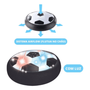 Jogo Hockey De Mesa Hover Ball Portatil Flutuante Com Luzes
