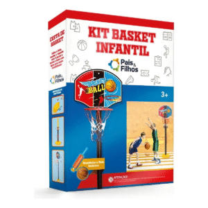 Kit Completo Basquete Infantil Bola Suporte Bombinha