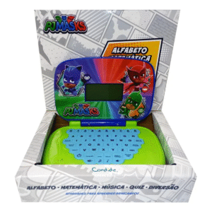 Laptop Infantil Educativo Pj Masks Musical Bilíngue Candide