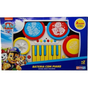 Bateria Com Piano Infantil Patrulha Canina