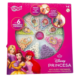 Kit Pulseira - Correntes Com Pingente - Princesas - Disney