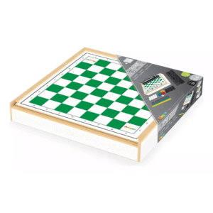 Kit de Jogos 6 Em 1 com Estojo MDF Deluxe