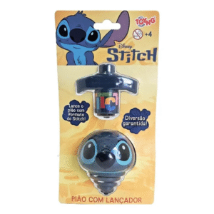 Stitch Pião Com Lançador Infantil