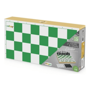 Jogo Xadrez E Damas Escolar Caixa De Madeira Com Fecho