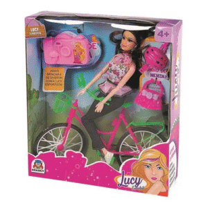 Boneca Lucy Esportista Braskit Articulada com Acessórios de Plástico