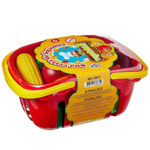 Cesta de Legumes Braskit Infantil Brincando de Casinha Faz de Conta